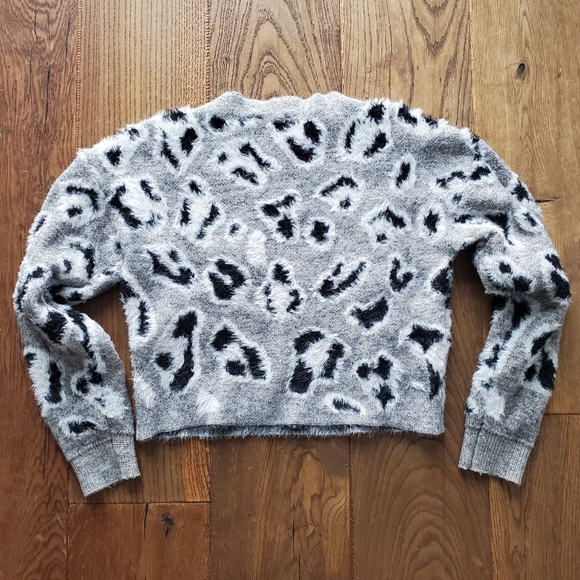 Cloth by RD Style Leopard Print Sweater Black White Grey Size XS - Picture 7 of 7